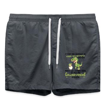 Ich werde 2025 ein großer Bruder sein - Badeshorts - Anthrazit - Vorne - AI Model Male 185 light (185cm)