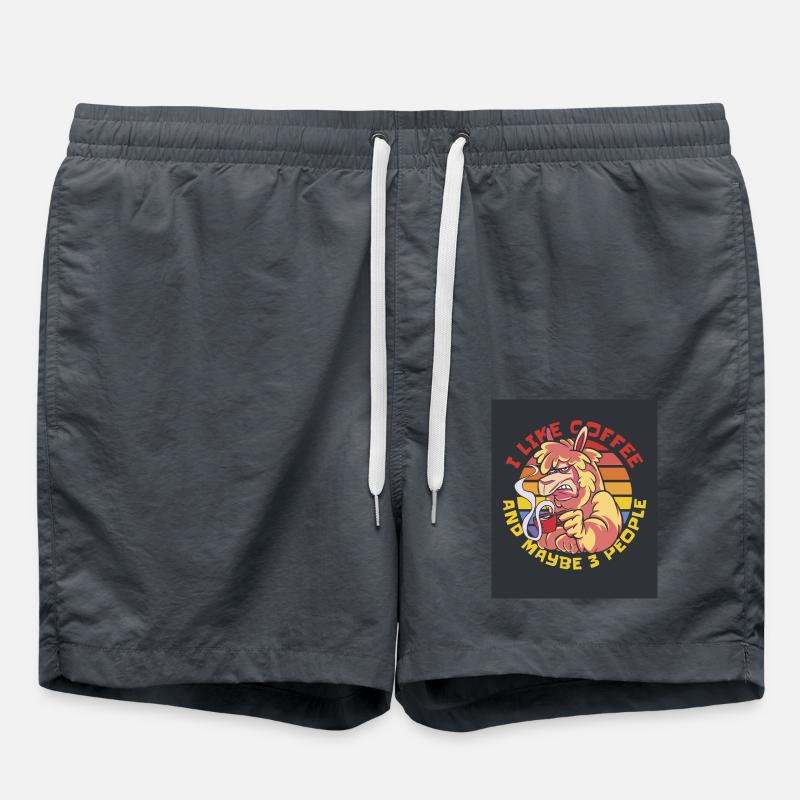 16992 GrumpyAlpakaTshirt PR - Badeshorts - Anthrazit
