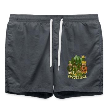 Erzgebirge Nussknacker - Badeshorts - Anthrazit - Vorne - AI Model Male 185 light (185cm)