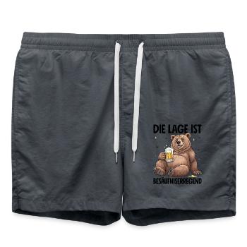 Die Lage Ist Besäufniserregend - Badeshorts - Anthrazit - Vorne - AI Model Male 185 light (185cm)
