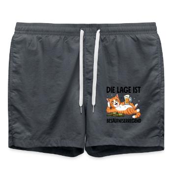 Die Lage Ist Besäufniserregend - Badeshorts - Anthrazit - Vorne - AI Model Male 185 light (185cm)