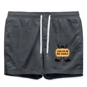 JOUEUR DE GOLF RETRO VINTAGE - Short de bain - charbon - Devant - AI Model Male 185 light (185cm)
