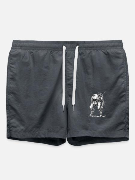 Sci-Fi Mech Roboter Mech für Nerds & Geeks - Badeshorts - Anthrazit