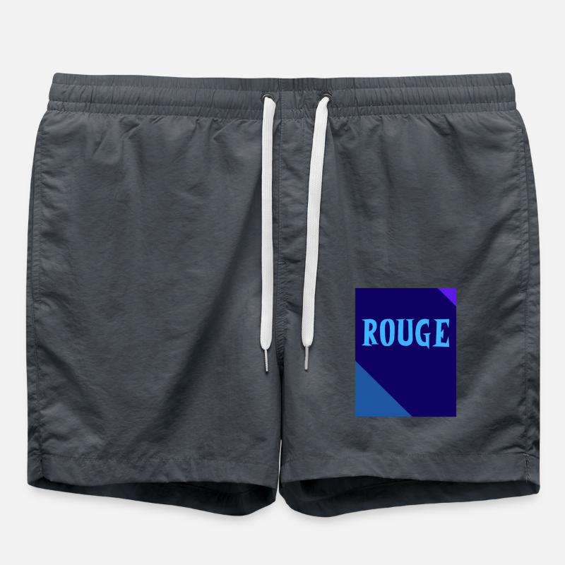 RED Rectangle Triangle Chalkboard - Swim Trunks - anthracite