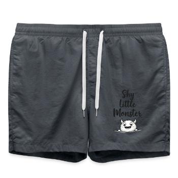 Petit monstre timide Süßes Monster - Short de bain - charbon - Devant - AI Model Male 185 light (185cm)