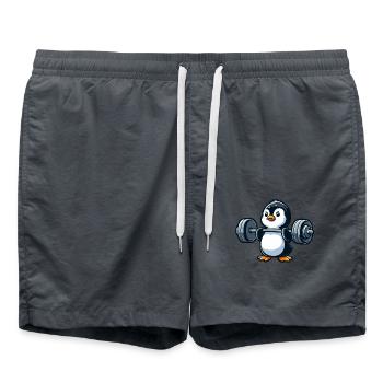Pingouin fort : Entraînement avec haltères - Short de bain - charbon - Devant - AI Model Male 185 light (185cm)