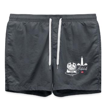 Phoque Danemark Berger Cou Animaux Vacances Wilsigns - Short de bain - charbon - Devant - AI Model Male 185 light (185cm)