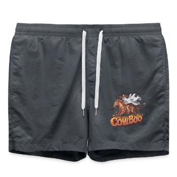 Halloween Gespenst Cowboy reitet Pferd für - Badeshorts - Anthrazit - Vorne - AI Model Male 185 light (185cm)