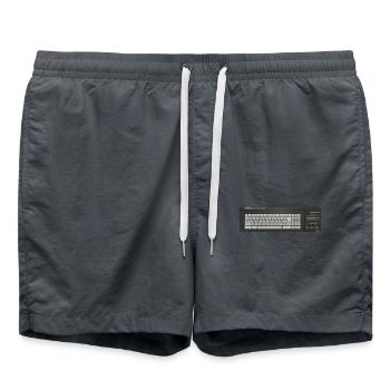Amstrad CPC 6128 – Design Rétro 01 - Short de bain - charbon - Devant - AI Model Male 185 light (185cm)