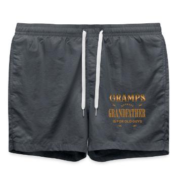 Gramps Parce Que Grand-Père C’Est Pour Les Vieux Mecs Drôle - Short de bain - charbon - Devant - AI Model Male 185 light (185cm)