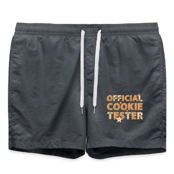 Official Cookie Tester Family Christmas Desserts - Swim Trunks - anthracite - Front - AI Model Male 185 light (185cm)