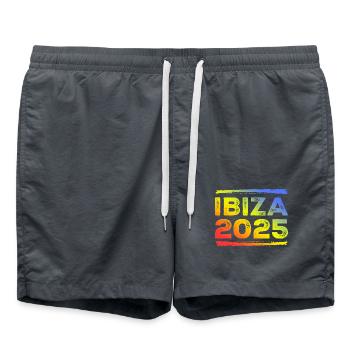 Ibiza 2025 Colorful - Swim Trunks - anthracite - Front - AI Model Male 185 light (185cm)