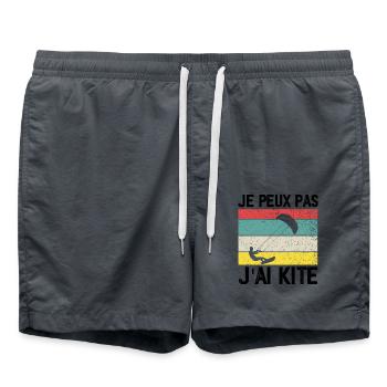 I Can't I Kite Gift Humor - Swim Trunks - anthracite - Front - AI Model Male 185 light (185cm)