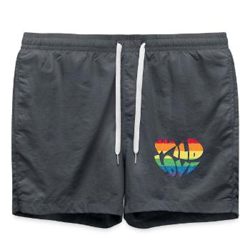 Wilde Liebe - Badeshorts - Anthrazit - Vorne - AI Model Male 185 light (185cm)