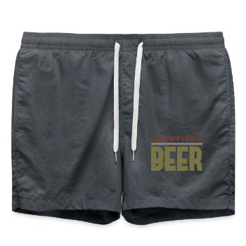 Crawfish & Beer – Maritimer Genussmoment - Badeshorts - Anthrazit - Vorne - AI Model Male 185 light (185cm)
