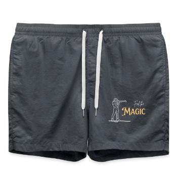 Feel the Magic - Biathlon - Swim Trunks - anthracite - Front - AI Model Male 185 light (185cm)