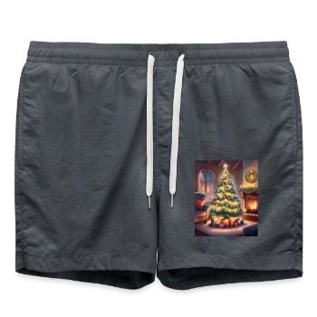 Noël à la maison - Short de bain - charbon - Devant - AI Model Male 185 light (185cm)