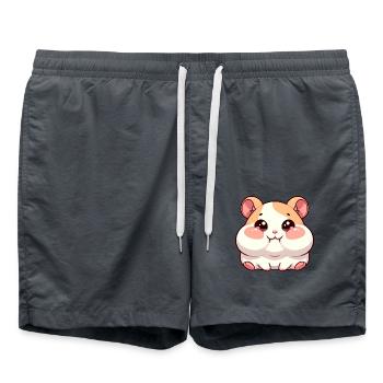 Süßer Hamster mit prallen Backen - Badeshorts - Anthrazit - Vorne - AI Model Male 185 light (185cm)