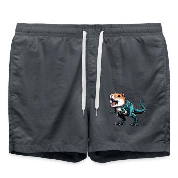 T-Rex Hamster Hybrid: Fantastic Mythical Creature - Swim Trunks - anthracite - Front - AI Model Male 185 light (185cm)