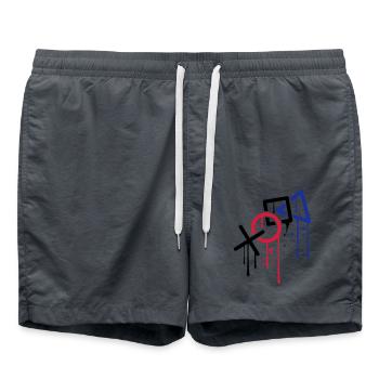 drop graffiti controller silhouette cool x square - Swim Trunks - anthracite - Front - AI Model Male 185 light (185cm)