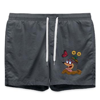 Mole earth mole huegel funny butterfly - Swim Trunks - anthracite - Front - AI Model Male 185 light (185cm)