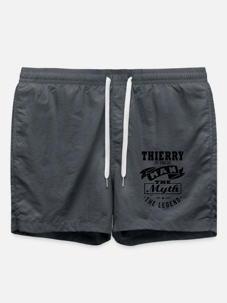 Thierry cadeau personnalisé prénom thierry - Short de bain - charbon