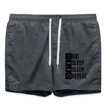 Répétez le sommeil tous les jours - Short de bain - charbon - Devant - AI Model Male 185 light (185cm)