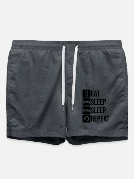 Repeat sleep daily - Swim Trunks - anthracite