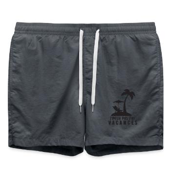 Je peux pas j ai vacances d été - Short de bain - charbon - Devant - AI Model Male 185 light (185cm)
