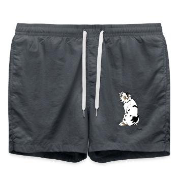 A Beautiful Australian Shepherd Dog. - Swim Trunks - anthracite - Front - AI Model Male 185 light (185cm)