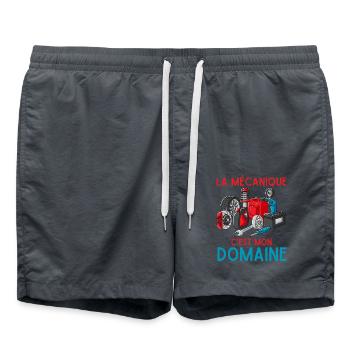 La mécanique est mon domaine 1 - Short de bain - charbon - Devant - AI Model Male 185 light (185cm)