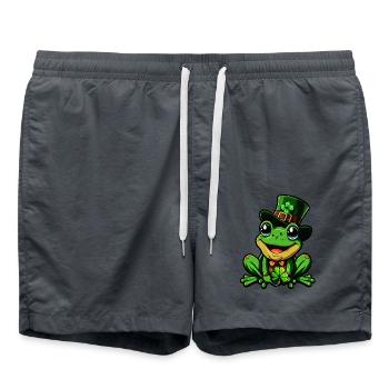 Lucky Charm Frog St. Patrick's Day Cylinder - Swim Trunks - anthracite - Front - AI Model Male 185 light (185cm)