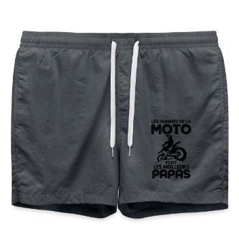 papa motard 6 - Short de bain - charbon - Devant - AI Model Male 185 light (185cm)