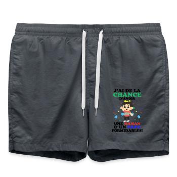 MAMAN ET PAPA FORMIDABLES 1 - Short de bain - charbon - Devant - AI Model Male 185 light (185cm)