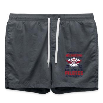 Mécanicien d 'avion 5 - Short de bain - charbon - Devant - AI Model Male 185 light (185cm)