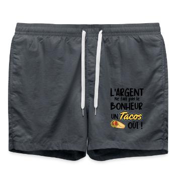 Le Tacos fait le bonheur - Short de bain - charbon - Devant - AI Model Male 185 light (185cm)