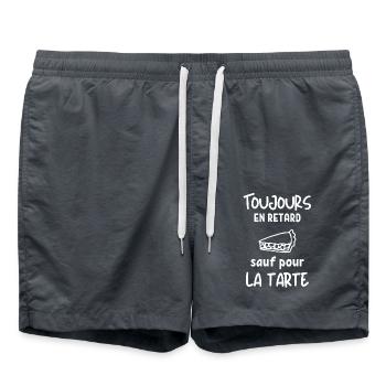 toujours en retard sauf pour la tarte 1 - Short de bain - charbon - Devant - AI Model Male 185 light (185cm)