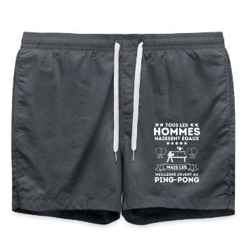 joueur de ping pong 1 - Short de bain - charbon - Devant - AI Model Male 185 light (185cm)