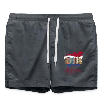Amsterdam Hollande - Short de bain - charbon - Devant - AI Model Male 185 light (185cm)