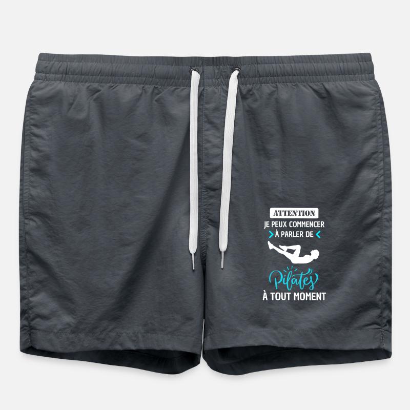 Humour pilates yoga 2 - Short de bain - charbon