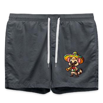 Cinco de Mayo Hyena Trompettiste - Short de bain - charbon - Devant - AI Model Male 185 light (185cm)