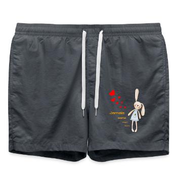 Jamais sans mon doudou - Short de bain - charbon - Devant - AI Model Male 185 light (185cm)