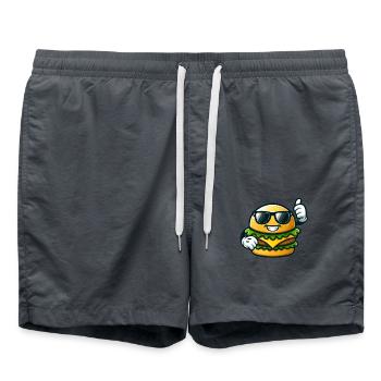 Cool Burger Lunettes de soleil Fast Food Pouces vers le haut - Short de bain - charbon - Devant - AI Model Male 185 light (185cm)