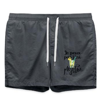 je peux pas jai mojito - Short de bain - charbon - Devant - AI Model Male 185 light (185cm)