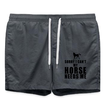Sport équestre Dressage Saut d’obstacles - Short de bain - charbon - Devant - AI Model Male 185 light (185cm)