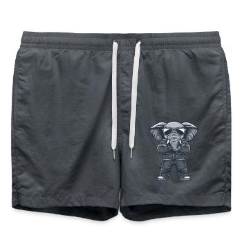 Elephant Comic Sunglasses - Swim Trunks - anthracite - Front - AI Model Male 185 light (185cm)