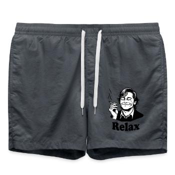 Relax - Conception Smoke and Chill - Short de bain - charbon - Devant - AI Model Male 185 light (185cm)
