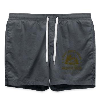 A Quiet Winter Escape, Leave me by the fireplace - Swim Trunks - anthracite - Front - AI Model Male 185 light (185cm)