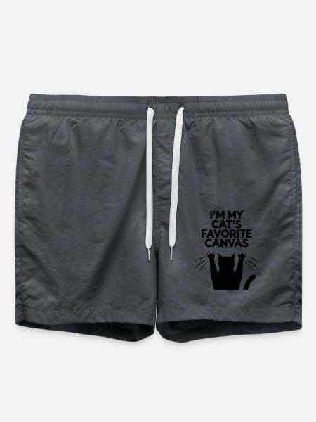 I'm My Cat's Favorite Canvas - Badeshorts - Anthrazit