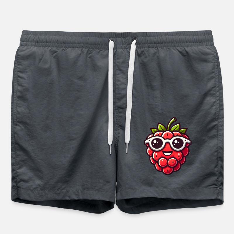 Himbeere Comic - Badeshorts - Anthrazit